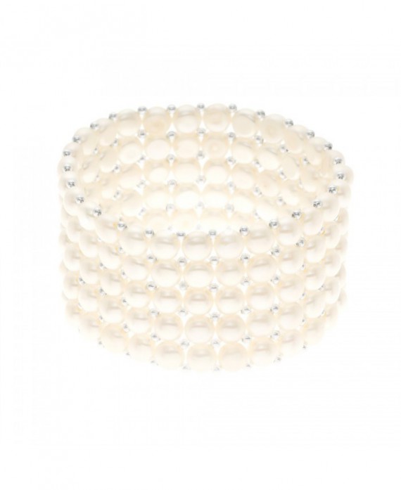 Bracelet 5 Rang véritabless Perles d'Eau Douce
