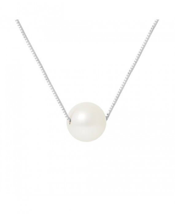 Collier Chaine "Vénitienne" Or Blanc Véritable Perle