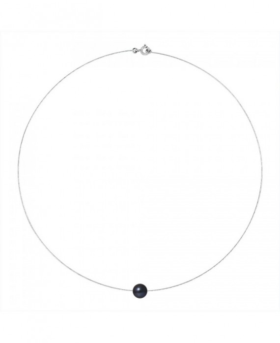 Collier CÃ¢ble Or BLANC Véritable Perle