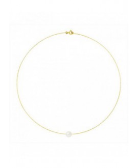 Collier CÃ¢ble Or JAUNE Véritable Perle