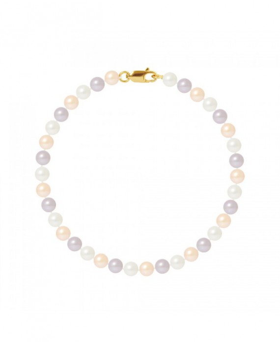 Bracelet Rang de Véritables Perles & Fermoir Or Jaune
