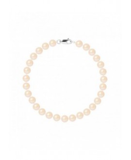 Bracelet Rang de Véritables Perles & Fermoir Or Blanc