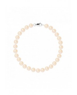 Bracelet Rang de Véritables Perles & Fermoir Or Blanc