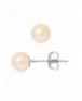 Boucles d'Oreilles Or Blanc orné de Véritables Perles