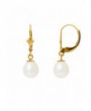 Boucles d'Oreilles Or Jaune orné de Véritables Perles