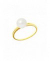 Bague Jonc Or JAUNE Véritable Perle