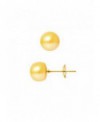 Boucles d'Oreilles Or Jaune & Véritables Perles